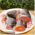 Salmon BONE-IN Atlantic Chile frozen MEDIUM SIZE portioned 1/3 CUTS for small roast +/- 1 kg/pc (price/kg)